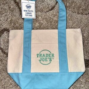 Trader Joe’s Canvas Tote Bag- Baby Blue